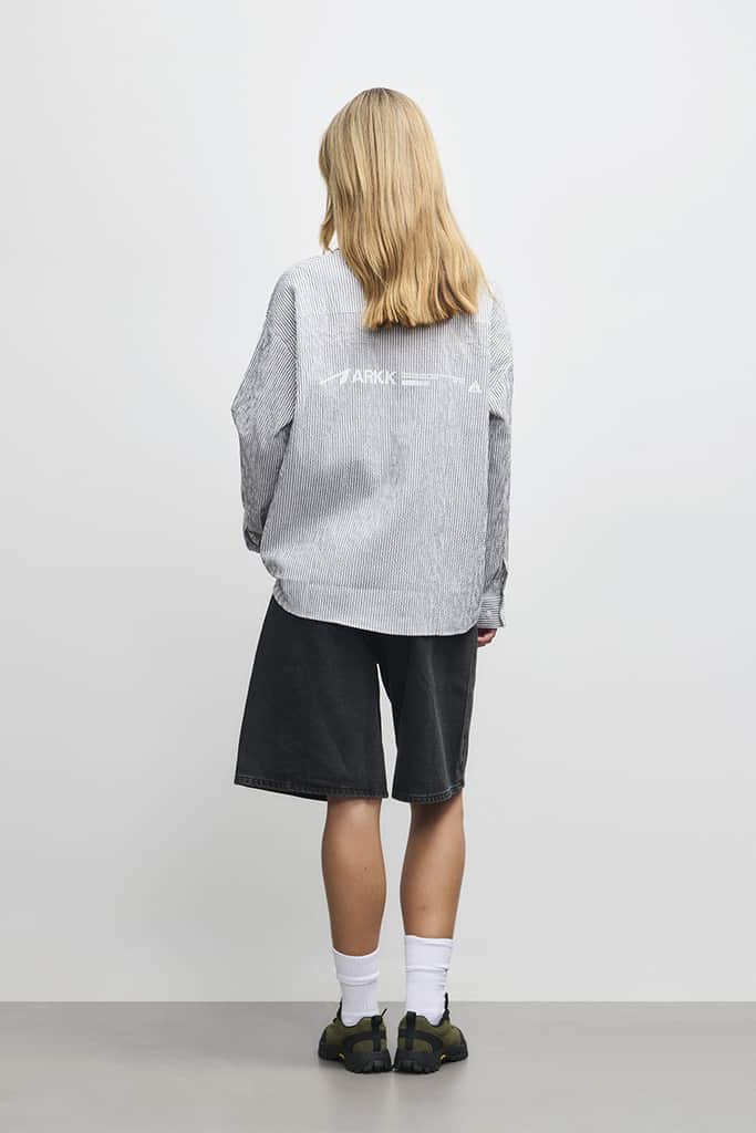 ARKK Apparel ARKK Logo Seersucker Shirt | Grey Shirt